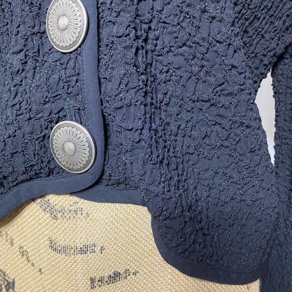 Double D Ranch Black Silver Button Up Cardigan Ja… - image 2